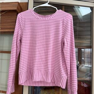 Lole Pink Striped Long Sleeve Top